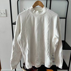 UNIQLO U Men's Mock Neck Long-Sleeve Pullover Thick Stretch Jersey Relax